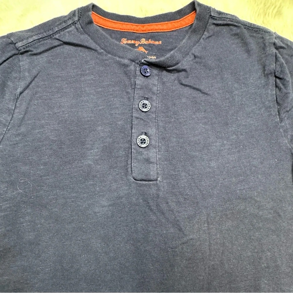 Tommy Bahama Long Sleeved Henley Shirt Blue Size 6 - Picture 15 of 16